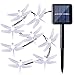Qedertek Dragonfly Solar String Lights, 20ft 30 LED Waterproof Fairy Decoration Lighting for Indoor/Outdoor Home, Patio, Lawn, Garden, Party, Wedding, Seasonal Holiday, and Christmas (White) primary