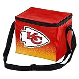NFL Football Team Logo - Gradient Print- Lunch Bag Cooler - Holds up to a 6 Pack  (Kansas City Chiefs)