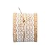 Outus Natural Burlap Craft Ribbon Roll with White Lace, 156 Inches