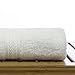 Eco Cotton Hand Towels - White - Dobby Border - Set of 6