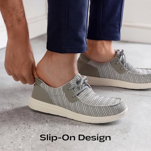 Bruno Marc mens loafers wide toe arch support slip slip casual lightweight breathable comfortable