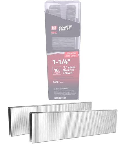 Grip-Rite PrimeGuard Max Narrow Crown Staples 18-Gauge - 304