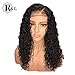 RULINDA 13x6 Curly Lace Front Wigs Human Hair With Baby Hair For Black Women Deep Part Brazilian Remy Hair Wigs Bleached Knots Prep Plucked (14inch)