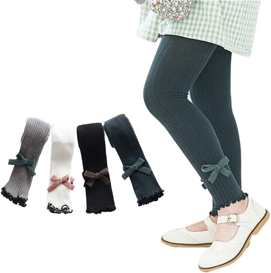 5 Pack Baby Toddler Kids Girls Footless Cable Knit Tights Cotton Leggings Stocking Pants