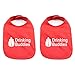 Leche Drinking Buddies Individual Set Unisex Bebé Recién Nacido 100% algodón Suave baberos, Rojo