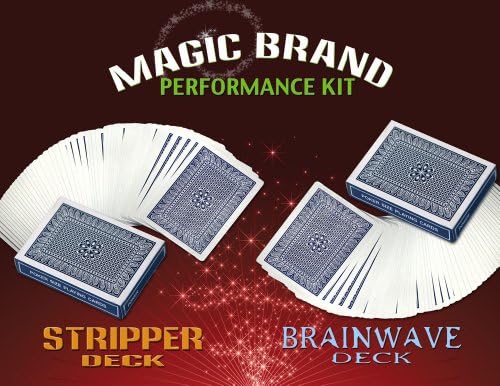 Magic Brand Performance Kit - Stripper &amp; Brainwave Decks--Blue Back