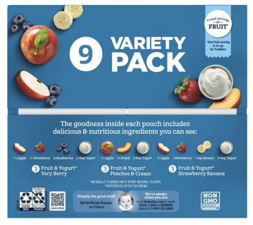 GERBER ORGANIC FOR TODDLER, PLANT-TASTIC, 12+MONTHS, SUMMER FRUIT & VEGGIE SMASH WITH OATS, 3.5 OZ (99 G)
