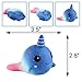 Anboor 3.5 Inches Squishies Narwhal Slow Rising Kawaii Squishies Scented Soft Baby Whale Toy for Kids or Stress Relief Galaxy