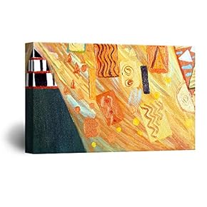 Canvas Wall Art - Abstract Golden Painting Color Composition - Giclee Print Gallery Wrap Modern Home Art Ready to Hang - 12x18 inches