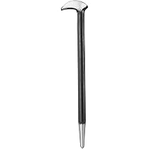 HARFINGTON Rolling Head Pry Bar 12\" Length 0.4\" Rod Dia Carbon Steel...
