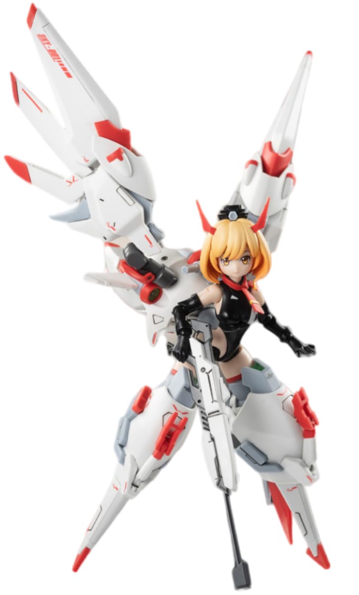 HiPlay BigFirebird x Hemoxian Plastic Model Kits: Full-Time Jijia, Kelly Janet, Mecha Musume, Anime Style Collectible Action Figures KL, Red, White, Black