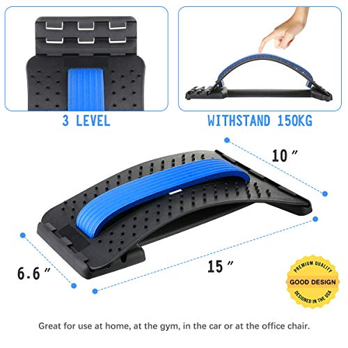 Back Stretcher, Lumbar Stretching Device, Easy Comfort Lumbar Support
