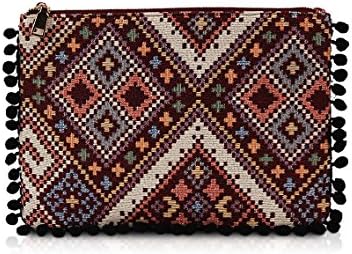Vieta Veda Bohemian Zip Clutch BH1183 (Brown)