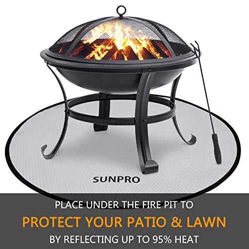 Fire Pit Mat 24 Inch,Deck Protector, Bonfires, Lawn, Patio, Chiminea