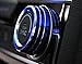 iJDMTOY 2pcs Blue Anodized Aluminum AC Climate Control Turner Ring Covers Compatible with 2016-21 10th Gen Honda Civic