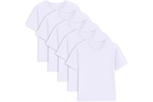 Hercugifts 5 Pack Cotton Boys Kids Tshirts Short Sleeve Summer Tops Clothes Tee Shirts for Toddlers(Age 2-14)