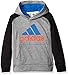 adidas Toddler Boys' Athletic Pullover Hoodie, Heather/Blue, 2T