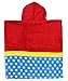Wonder Woman DC Comics Logo Superhero Hooded Bath Beach Swim Poncho Towel, Red, 4-7