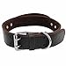 PET ARTIST Genuine Leather Dog Collar Walking & Training Heavy Duty Dog Collar Handle Medium & Large Dogs Neck for 16-20.5''(1.1