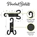 CARSYS Car Back Seat Headrest Hanger Holder Hooks for Bag Purse Pocketbooks Handbags Schoolbags Bottles Grocery Cloth Drop Stop Vehicle Space Organizer (Black - Set of 2)