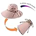 HINDAWI Sun Hats for Women Packable Wide Brim UV Protection Beach Hat,Pink
