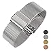 Luxury High-end Fashion Watch Mesh Band Metal Milanese Strap Deluxe Replacement Bracelet for Watch with Solid Safety Folding Clasp, 316L Stainless Steel