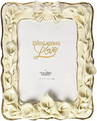 Design 25th Anniversary Calla Lilies Photo Frame, 9-1/2 by 7-1/2-Inch, Holds 5 by 7-Inch Photo