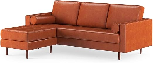 Amazon Com Ashton Reversible Vintage Leather Sectional Vintage