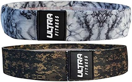 ULTRA FITNESS Hip Circle Pack de 2 Telas elásticas, látex, empujes ...