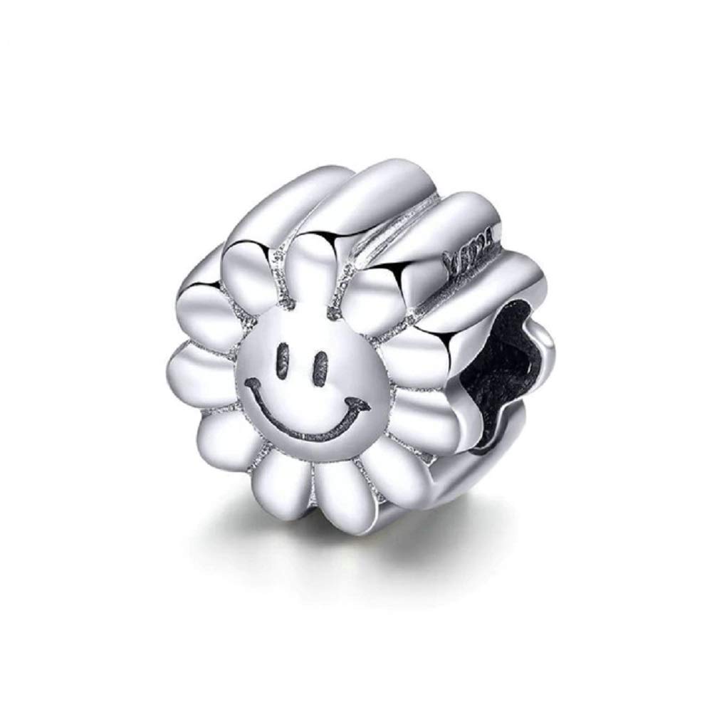 FeatherWish Sunflower Flower Family Charm Best Friend Love Bead Fits And Compatible With Pandora Bracelet Gift For Women Mum Sister Wife Daughter Best Friend Nan