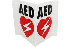 CPR Savers Foldable Panel AED Wall Sign for Business, School, Restaurant, Office or Any Public Place (1)
