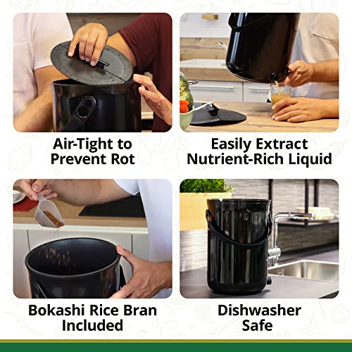 TeraGanix Organko Odor Free Compost Bin, Indoor Compost Starter Kit w