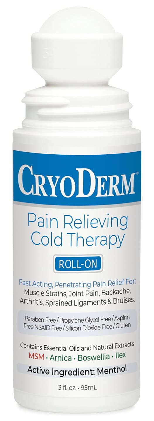 Cryoderm Thermoderm 3 Ounce Roll-on Provide Fast-acting, Deep-penetrating, Pain-relieving Warmth for Muscle Sprains and Strains, Sore Stiff Muscles, Bursitis and Tendonitis, Arthritis and Joint Pain