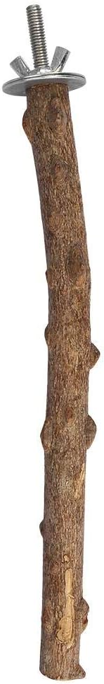 Parrot Standing Perch Toys, Pet Birds Paws Grinding Perch Bird Chewing Hanging Cage Toy Parrots Natural Wood Stand Holder for Cockatiel Cockatiels Parakeets Small Medium Bird(1.5~2.5 * 25CM)