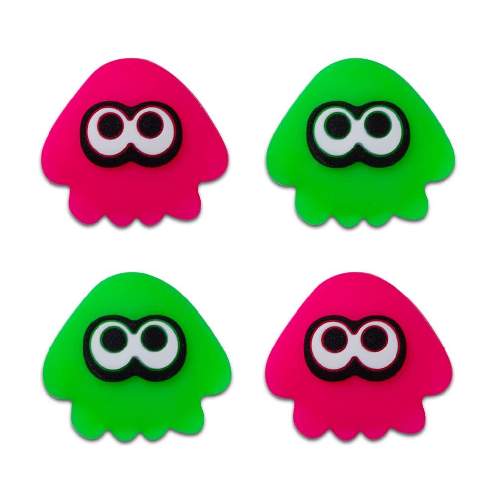 PERFECTSIGHT Switch Thumb Grips, Cut Animal Joystick Caps for NS, 4 PCS Thumbstick Cover for NS Lite, NS OLED, Analog Stick Button Cover for NS Joycon Controller (Red + Green)