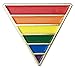 Applicable Pun Rainbow Pride Flag Triangle Gold Plated - Lapel or Fabric Pin