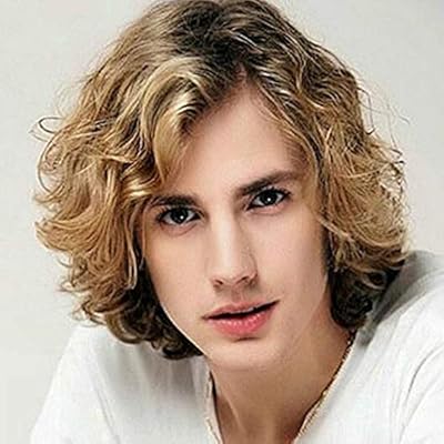 Zzz New European And American Wig Men S Black Gold Gradient Short