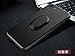 Qwinout iPhone X Case Cover Protection Magnetic Ring Case Shock-Absorption with Ring Scrub Minimalistic Style Surface Slim TPU Phone Case Phone Holder (Black)