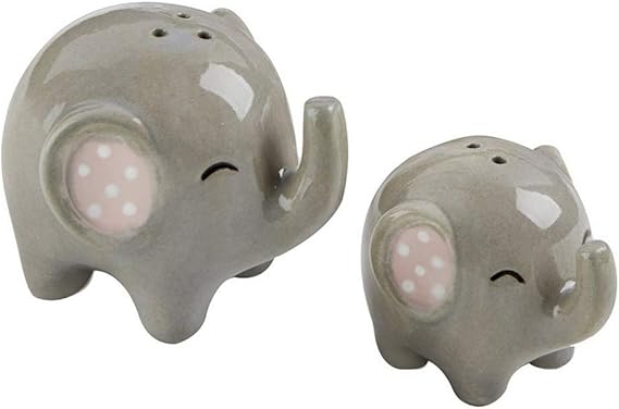 Pour Sel Tamiser Et Verser Flameer 2x Set Pots A Epices Ceramique De Elephant Herbes Ou Assaisonnements Poivre Boites A Epices Pour Bbq Cuisine