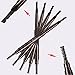 Eyebrow Pencil Eyeliner Oenbopo Waterproof Automatic Eyebrow Pencil Eyeliner Powder Brush Makeup Cosmetic Tool (Black)