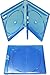 (10) Empty 21mm Thick Quad Blue Replacement Boxes/Cases for Blu-Ray DVD Movies - Holds 4 Discs - #BR4R21BL