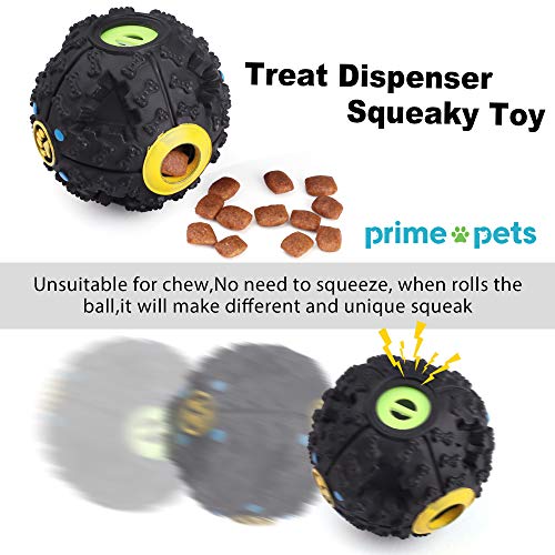 3 Pack Dog IQ Treat Ball, Interactive Food Treat Dispensing Dog Toys, Non-Toxic Natural Rubber Dog Chew Toys, Increases Mental Stimulation