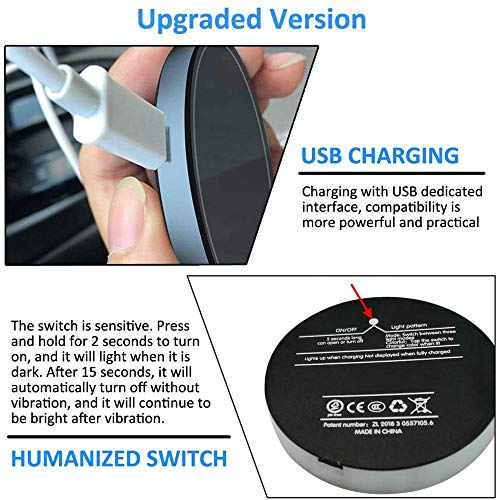 Lipctine Upgrade Version Universal LED Car Cup Holder Lights Mat Pad Colorful RGB Drink Coaster Accessories Interior Decoration Atmosphere Compatible for Car Truck SUV