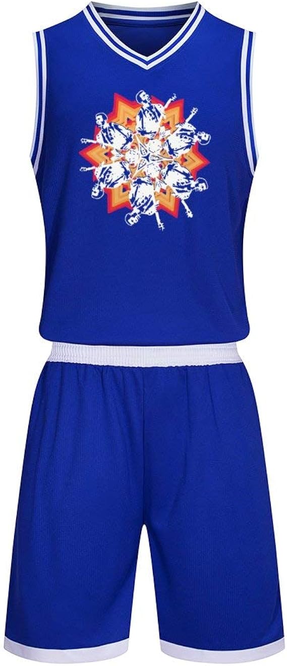 Amazon バスケットボールウェア 上下セット Chuck Berry バスケットボールユニフォーム Vネック 袖なし Tシャツ バスパン 練習用 バスケウェア バスケットボールジャージセット 子供用 Tシャツ カットソー 通販