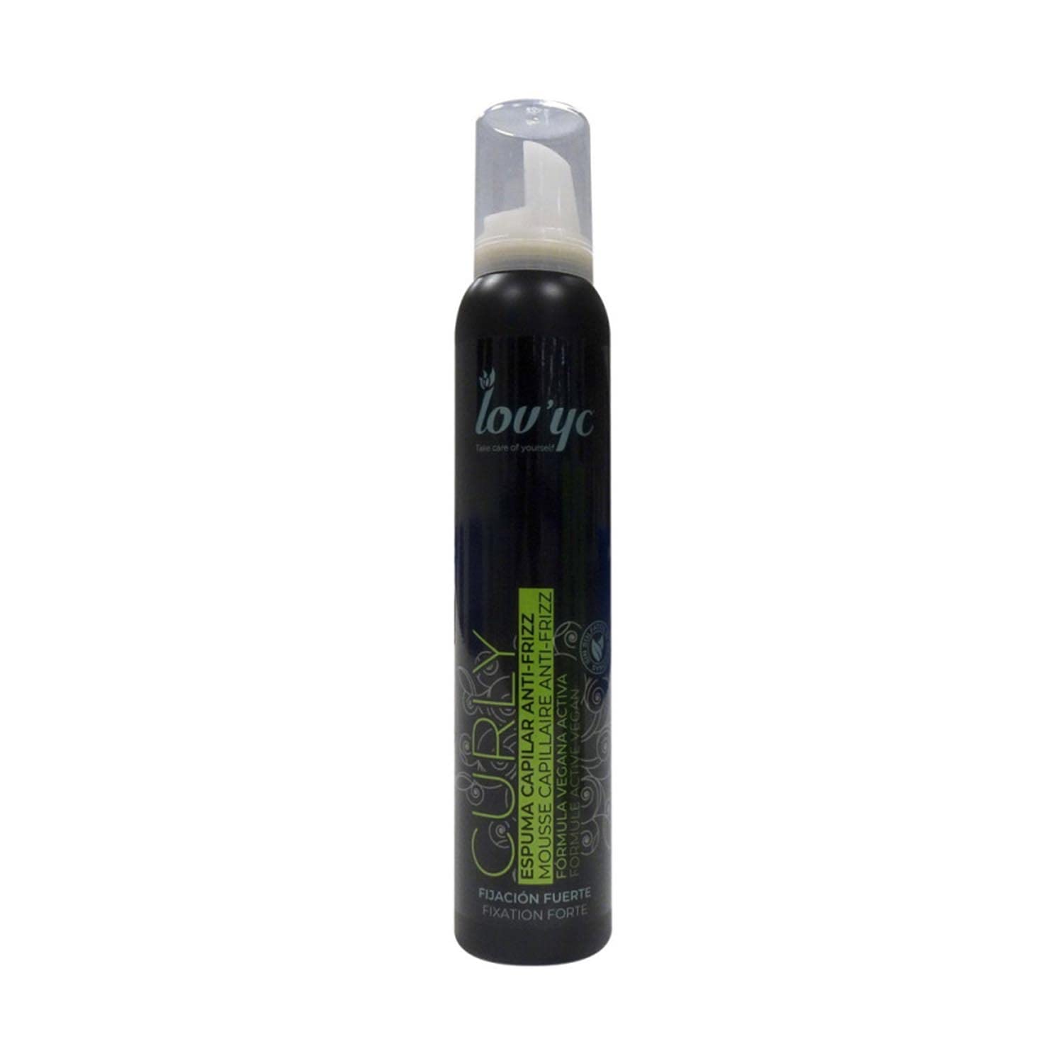 LOVYC CURLY ESPUMA CAPILAR ANTI-FRIZZ FORMULA VEGANA FIJACION FUERTE 200ML