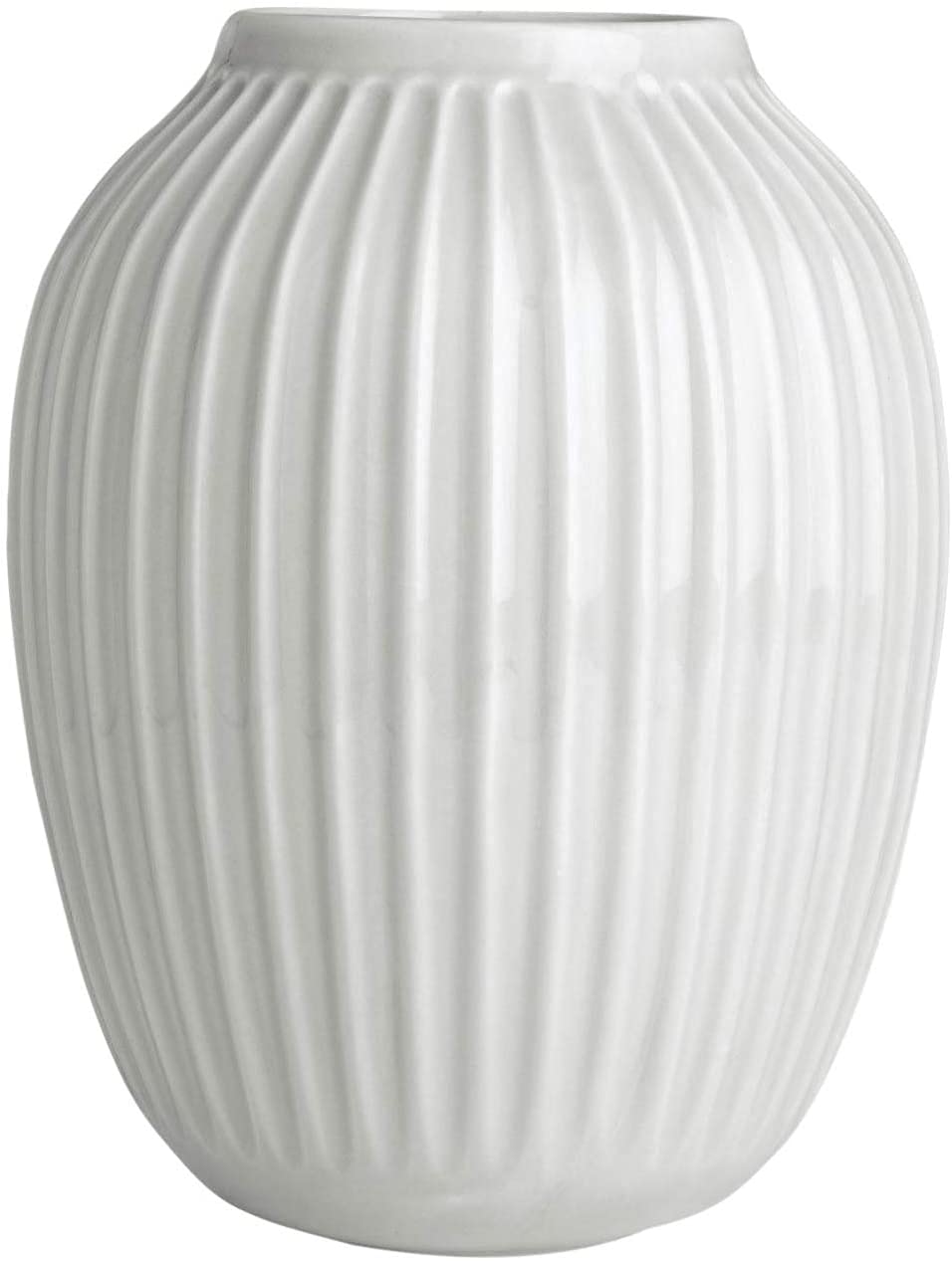 Kähler Hammershøi Vase Height 25.5 cm Danish Design for Flowers Handmade White