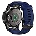 Wearable4U 20mm Garmin Fenix 5S / Fenix 5S Sapphire Quick Release Easy Fit Silicone Replacement Watch Band with Black Buckle