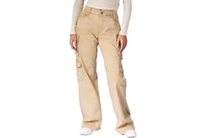 FIVESTAR GENERAL Women's Flex Utility Wide Leg Pant, Low-Rise, Button Closure with Brass Zipper