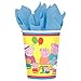 Peppa Pig Birthday Party Pack for 16 with Plates, Napkins, Cups, Table Cover, Candles, Stickers and Exclusive Birthday Pin