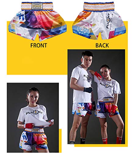 image for FLUORY Muay Thai Fight Shorts,MMA Shorts Clothing Training Cage Fighti